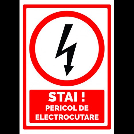 Semn pentru stai pericol de electrocutare